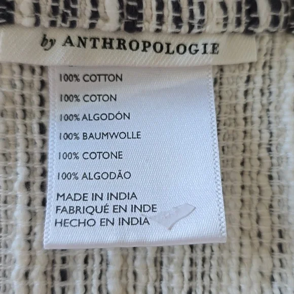 Anthropologie Boho 100% Cotton Fringe Throw| NWOT - Picture 8 of 9
